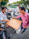 2 men playing Xiangqi in vietnam Royalty Free Stock Photo