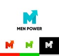 Men Power Logo with arrow symbol - libido strength