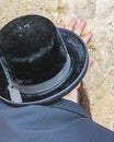 Men Praying Wailing Wall, Old Jerusalem Royalty Free Stock Photo