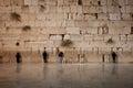 Men Praying at Wailing Wall - Old Jerusalem, Israel Royalty Free Stock Photo