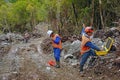 Seismic reflective survey Royalty Free Stock Photo