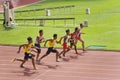 Men's 100 Meters for Visually Impaired Persons Royalty Free Stock Photo