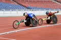 Men's 800 Meters Wheelchair Race Royalty Free Stock Photo