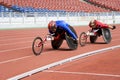 Men's 800 Meters Wheelchair Race Royalty Free Stock Photo
