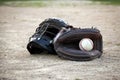 Men`s baseball catcher`s gear Royalty Free Stock Photo