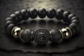 Men\'s stone beaded bracelet