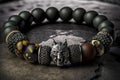 Men\'s stone beaded bracelet