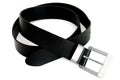 Men's Black Belt with Silver Buckle