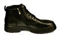 Men's black shoes.demi - season shoes .classic black leather lace-up shoes.women's