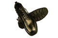 Men's black shoes.demi - season shoes . classic black leather lace-up shoes.women's