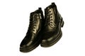 Men's black shoes.demi - season shoes . classic black leather lace-up shoes.women's