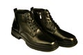 Men's black shoes.demi - season shoes . classic black leather lace-up shoes.women's