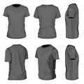 Men's black short sleeve t-shirt design templates