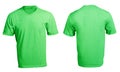 Men's Blank Green V-Neck Shirt Template Royalty Free Stock Photo