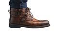 Men\'s brown boots isolated
