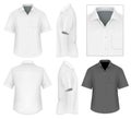 Men's button down shirt design template Royalty Free Stock Photo
