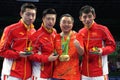 Men`s China team gold medal at the Olympic Games 2016 Royalty Free Stock Photo