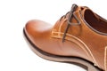 Men`s classic brown leather shoe isolated Royalty Free Stock Photo