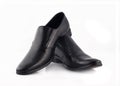 Men's classic leather shoes isolated over white