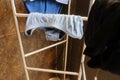 Men`s clean underwear hanging