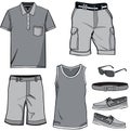 Men's clothes and summer accessories.