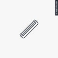 Men`s comb, linear style sign for mobile concept and web design Royalty Free Stock Photo