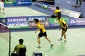 Men's Doubles Badminton - Rendra & Riyadi Royalty Free Stock Photo
