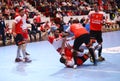 MEN'S EHF CUP DINAMO BUCHAREST - FRAIKIN BM. GRANOLLERS Royalty Free Stock Photo