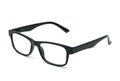 Men`s eyeglasses, matte black of frame plastic with lens isolated on white background with clipping path. Fashion classic stlye