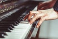 Fingers on the piano