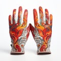 Women\'s Fire Glove Flame Watercolor - Handcrafted Designs Inspired By Tristan Eaton And Johnson Tsang