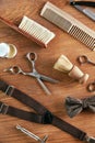 Men`s Grooming Tools. Barber Shop Equipment And Supplies