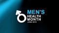 Men`s Health Month poster and banner campaign - design illustration. Well-being concept.