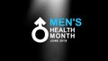 Men`s Health Month poster and banner campaign - design illustration. Well-being concept.
