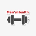 Men`s Health text, Men`s Health logo or sticker