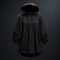 Hyperrealistic Fantasy Hoodie Outfit On Black Background