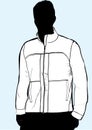 Men's jacket or sweatshirt template