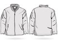 Men's jacket or sweatshirt template with zipper