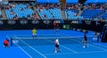 Men`s legends tennis match, Australian open 2019 Royalty Free Stock Photo