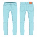 Men`s light blue jeans