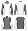 Men`s long sleeve polo shirt