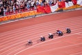 Men's marathon in Beijing Paralympic Games Royalty Free Stock Photo