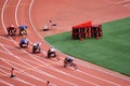 Men's marathon in Beijing Paralympic Games Royalty Free Stock Photo