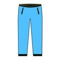 Men s pants - fashion element. Men s jeans. Trousers thin line illustration. Vector illustration.