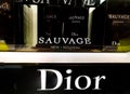 Men`s perfumery Sauvage Parfum by DIOR in a perfume shop 22.02. 2021 in Russia, Kazan, Paflyukhina Street 91