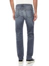 Men`s Regular Stretchable Dark Blue Slim Fit Jeans with white background