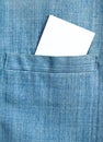 Men's shirt with blank card in pocket