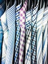 Men`s shirts hanging