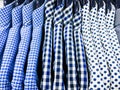 Men`s shirts hanging