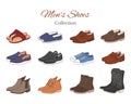 Men s shoes collection, vector illustration Royalty Free Stock Photo